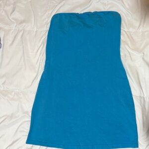 Moda International Strapless Turquoise Dress